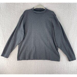 L.L. Bean Solid Gray Long Sleeve Turtle Neck Shirt Mens Pullover Stretch Size XL